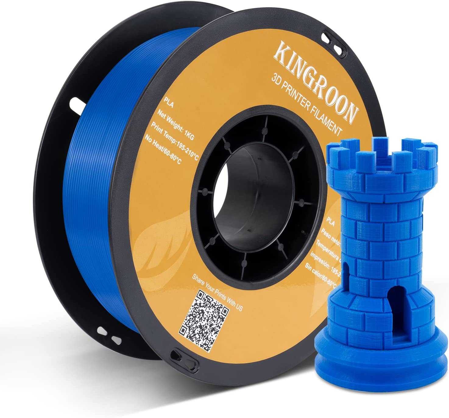 【2KG Pack】Blue PLA 1kg 3D Printer Filament (FRESH)-3D Print Material-Kingroon 3D
