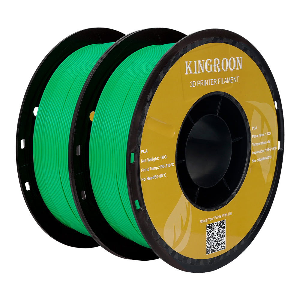 【2KG Pack】Green PLA Filament 1.75mm 1KG (FRESH)-3D Print Material-Kingroon 3D