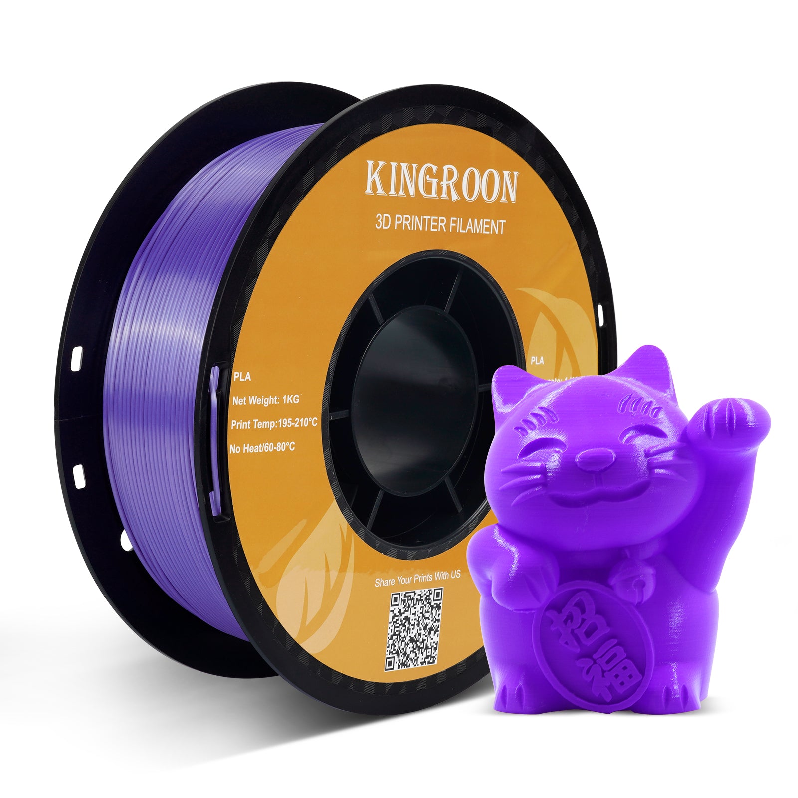 【2KG Pack】Silk PLA Filament for 3D Printing-3D Print Material-Kingroon 3D