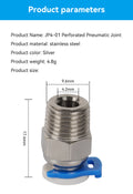 Pneumatic Connectors J 20pcs P4-01 PC4 M6 Straight Feeding For Bowden Remote Extruder 2*4mm PTFE Tube Reprap Air 3D Printer Parts-3D Printer Accessories-Kingroon 3D