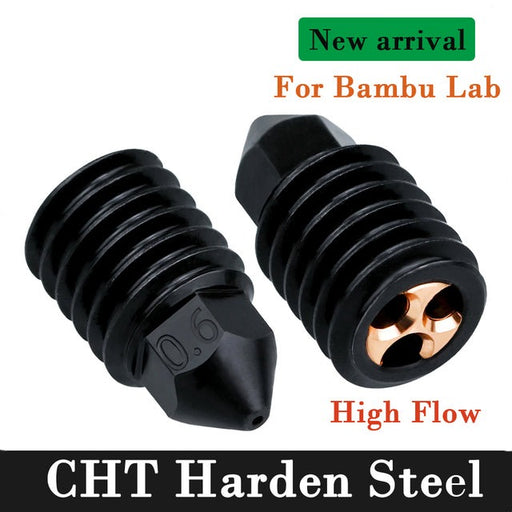 CHT High-Flow HARDENED STEEL Nozzle with COPPER INSERT
