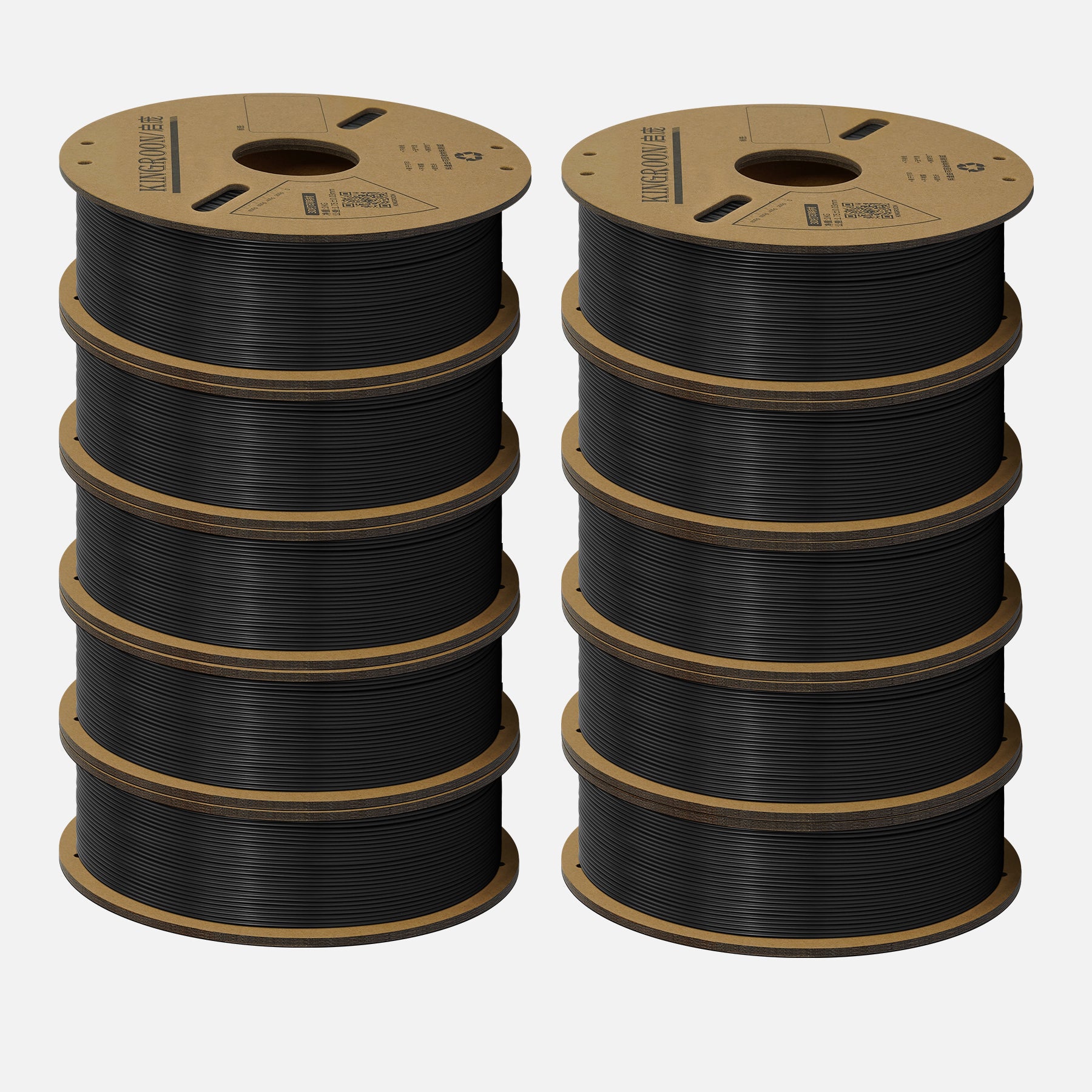 10KG Black PLA Filament 1.75mm for The US-3D Print Material-Kingroon 3D