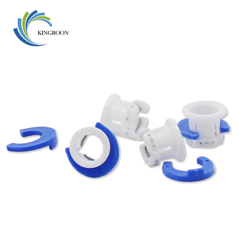10pcs Pneumatic Connectors White Bowden Tube Clamp Blue Pipe Horse Clip Fixed 6mm 3D Printer Shoe Coupling Collet Part-Kingroon 3D