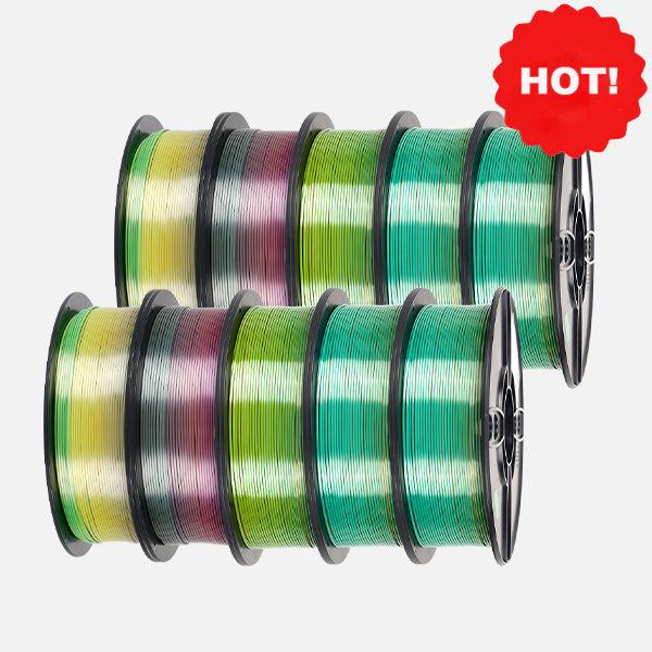 🔥 Silk Rainbow / Silk Tri-Color PLA 3D Printing Filament-3D Print Material-Kingroon 3D