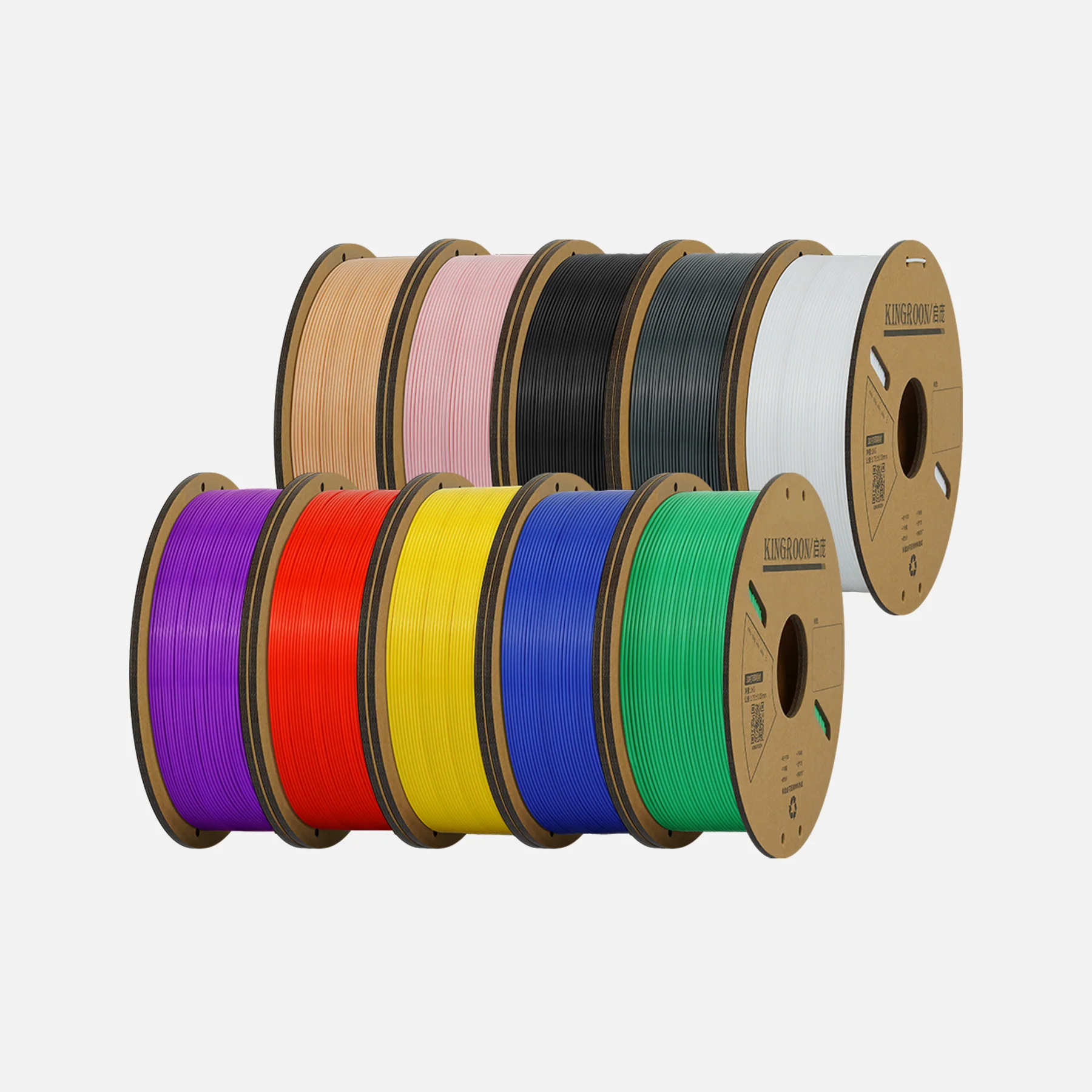 10KG Black/Mixed Color PLA/Mixed Color PETG Filament 1.75mm for The US-3D Print Material-Kingroon 3D