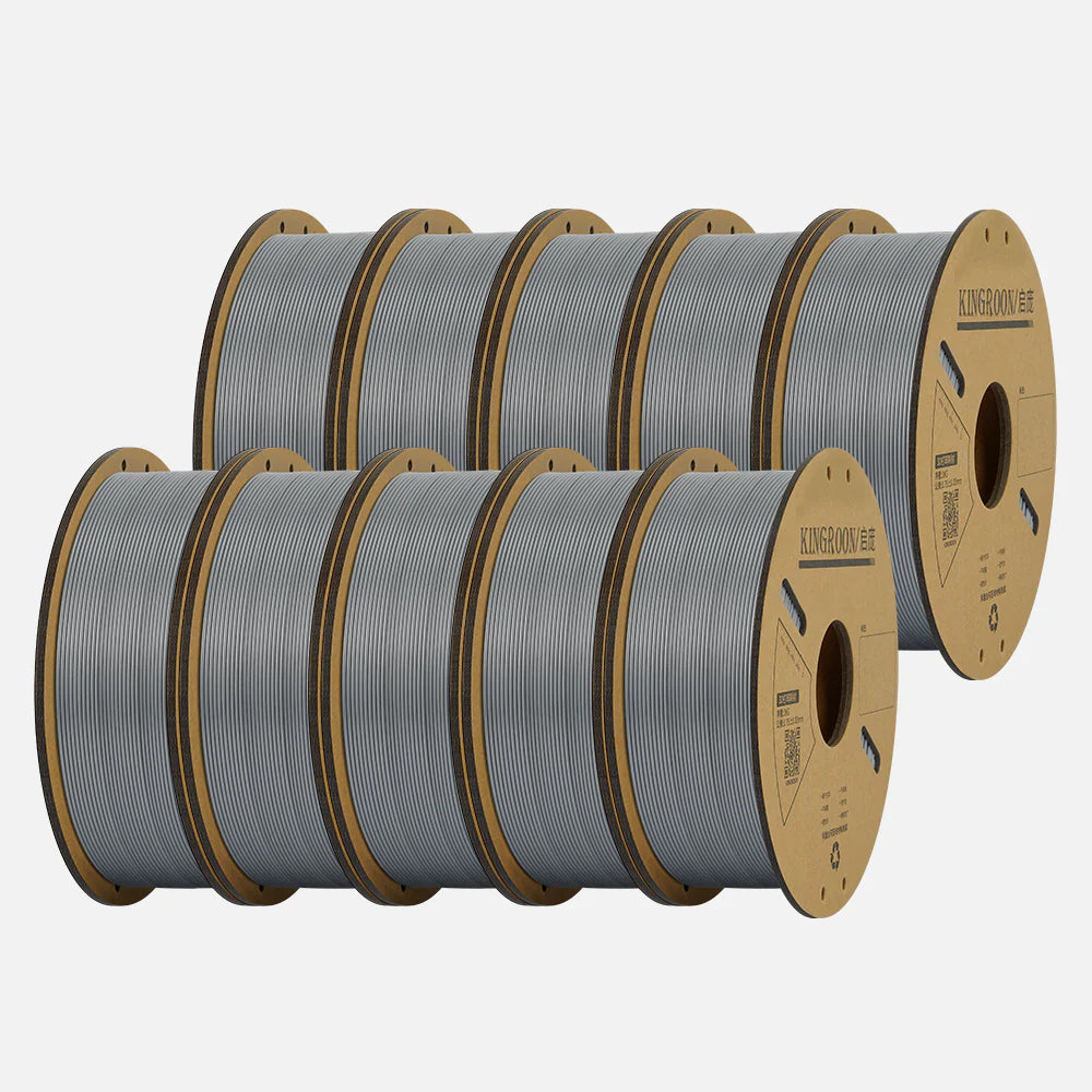 10kg 1.75mm Silver PLA Filament-3D Print Material-Kingroon 3D