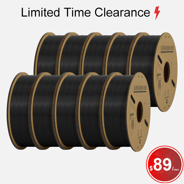 10KG Black PLA Filament 1.75mm for The US-3D Print Material-Kingroon 3D