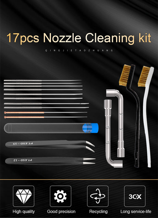 17 PCS Nozzle Cleaning Kit-3D Printer Accessories-Kingroon 3D
