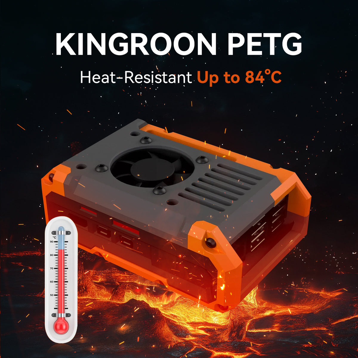 Kingroon PETG 3D Printer Filament, 10 Rolls, Dimensional Accuracy +/- 0.03 mm, 1kg Spool(2.2lbs), 1.75 mm，10KG Ten Colors Black White Grey Red Blue Green Yellow Orange Transparent Silver-Kingroon 3D