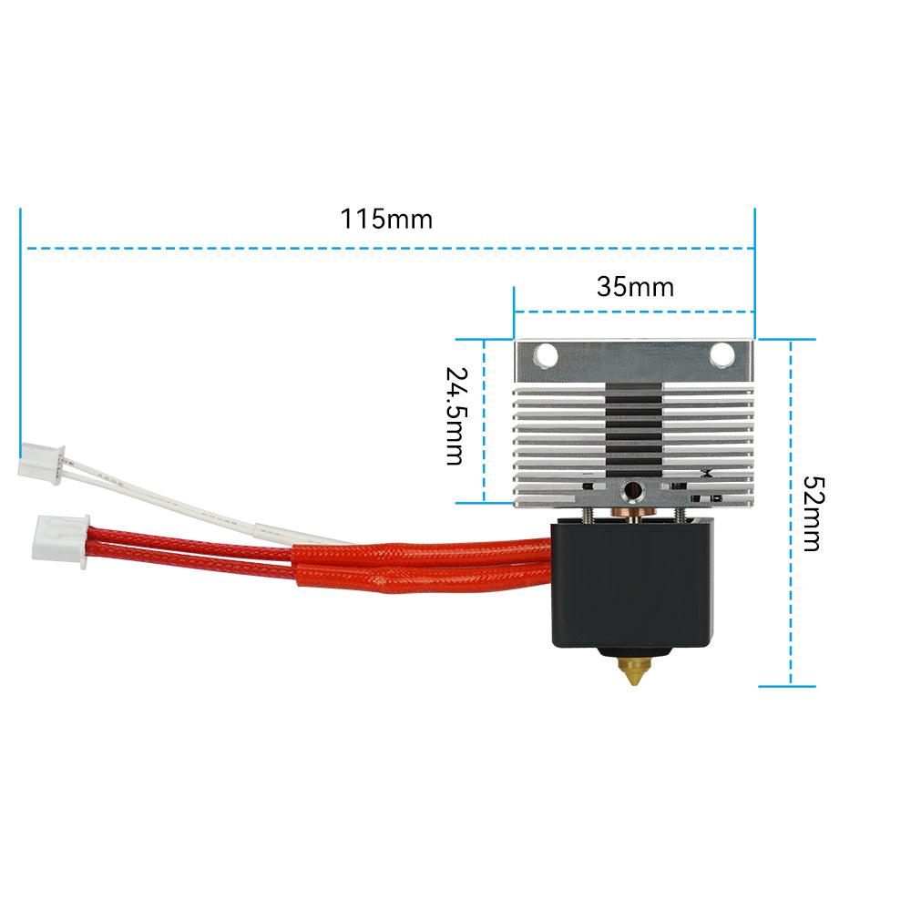 For Elegoo Neptune 4 Neptune 4 pro 24V 50W Hotend kit Bimetal Heatbreak Heated Block Cartridge Heating Rod Thermistor Heatsink-3D Printer Accessories-Kingroon 3D