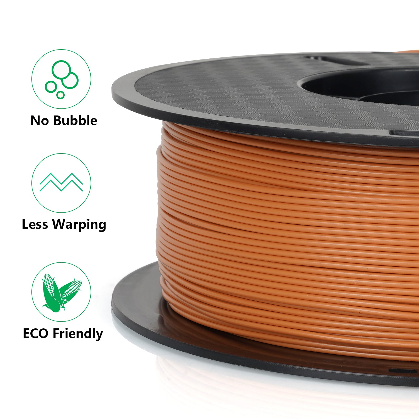 【2KG Pack】Brown PLA 3D Print Filament (FRESH)-3D Print Material-Kingroon 3D