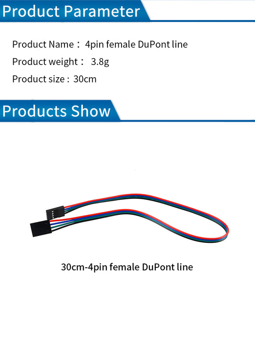 300mm 4 pin 6pin Wire Line XH2.54 Dupont Cable Female Terminal for 3D Printer 42 Stepper Motor Motherboard-3D Printer Accessories-Kingroon 3D