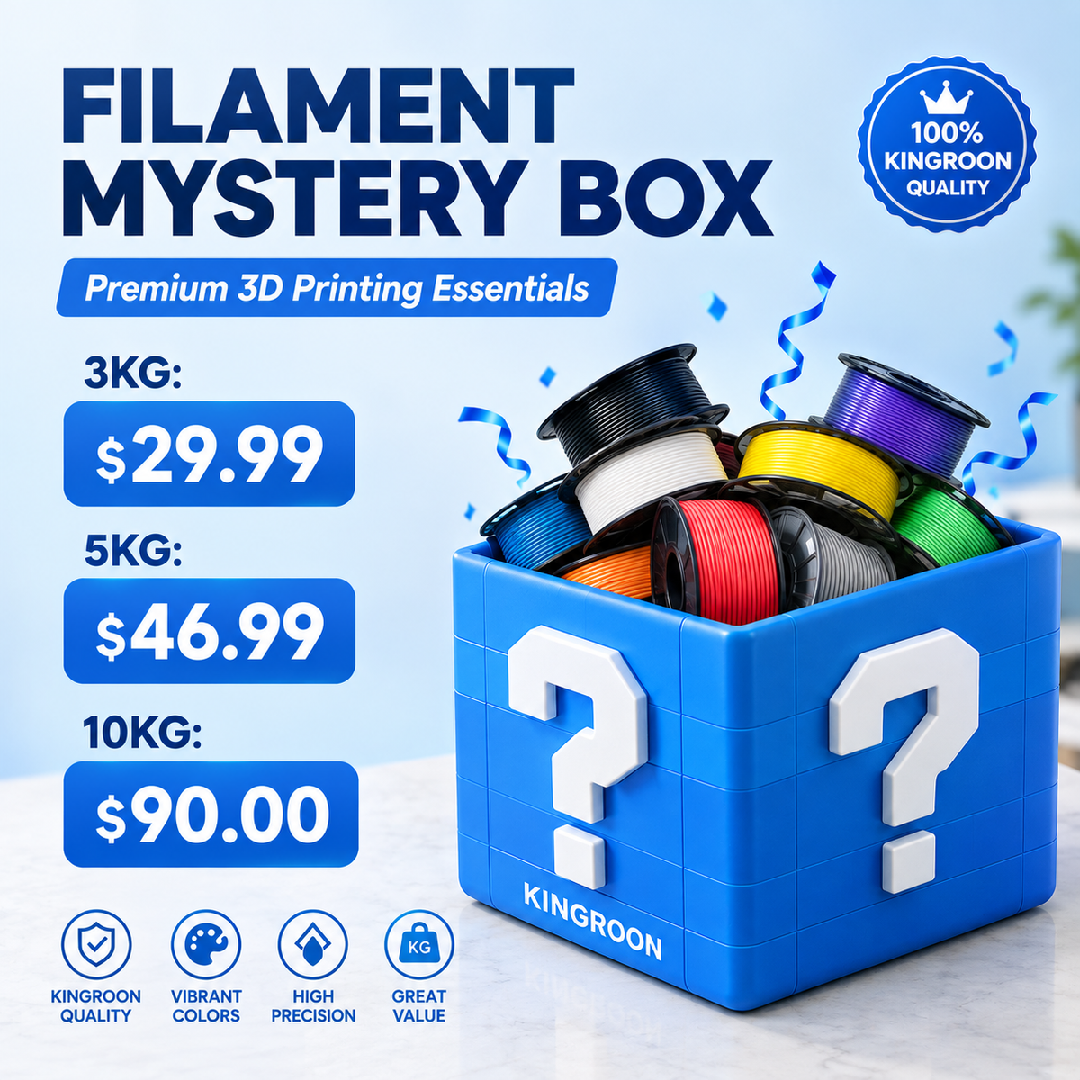 KINGROON Resin and Filaments Mystery Box-PLA-Kingroon 3D