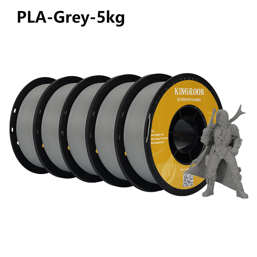 KINGROON PLA Filament 1.75mm 5KG PLA For 3D Printer, Standard 1kg/roll 3D Printing Filaments Mix Color Local Shipping-3D Print Material-Kingroon 3D