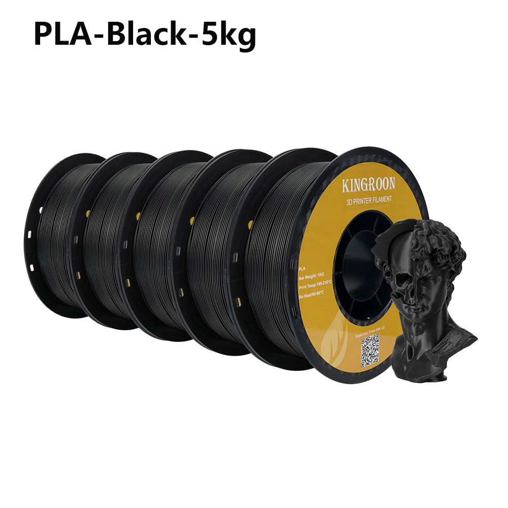 KINGROON PLA Filament 1.75mm 5KG PLA For 3D Printer, Standard 1kg/roll 3D Printing Filaments Mix Color Local Shipping-3D Print Material-Kingroon 3D