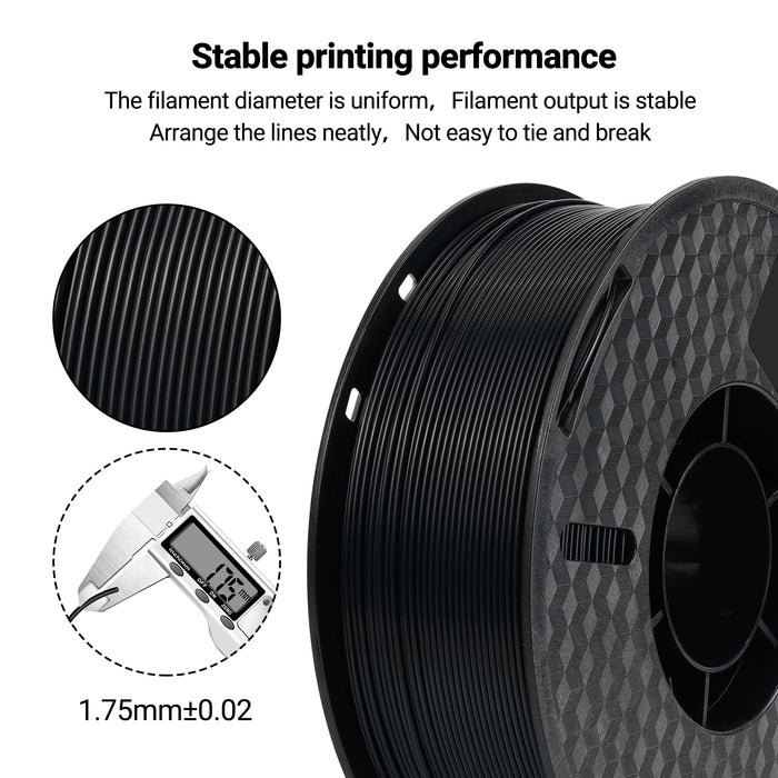 【2KG Pack】Black PA Nylon 3D Filament-3D Print Material-Kingroon 3D