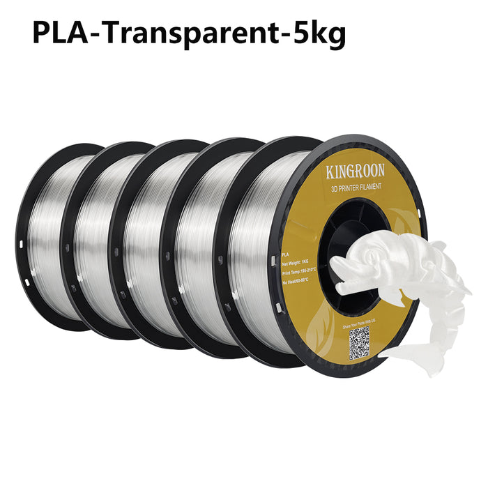 KINGROON PLA Filament 1.75mm 5KG PLA For 3D Printer, Standard 1kg/roll 3D Printing Filaments Mix Color Local Shipping