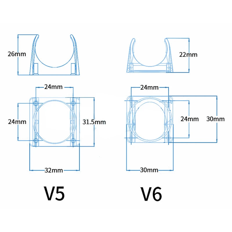 E3D V5 V6 Cooling Fan Bracket Housing Guard Radiator Fan Mounts Duct-Kingroon 3D