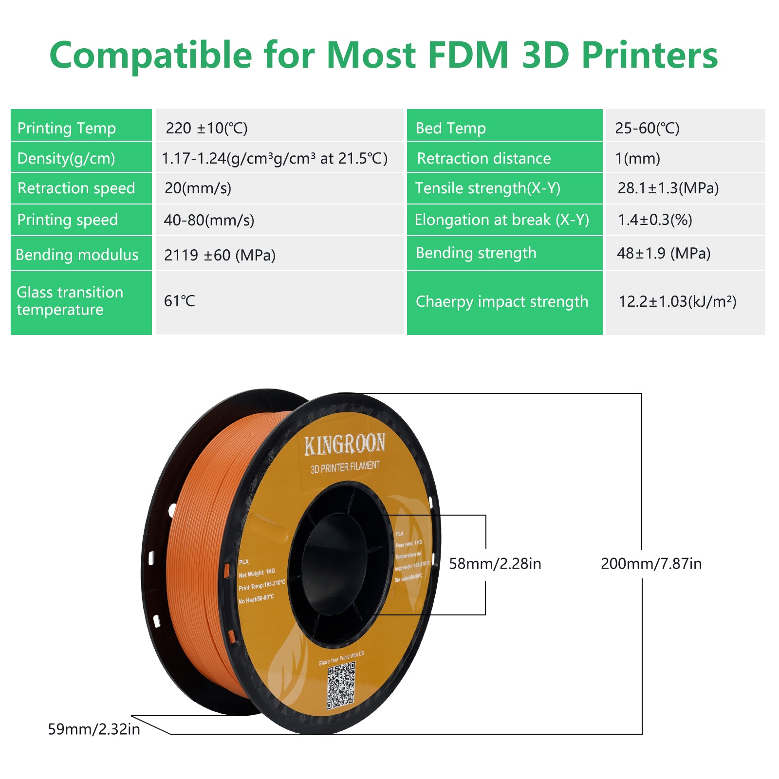 【2KG Pack】Brown PLA 3D Print Filament (FRESH)-3D Print Material-Kingroon 3D