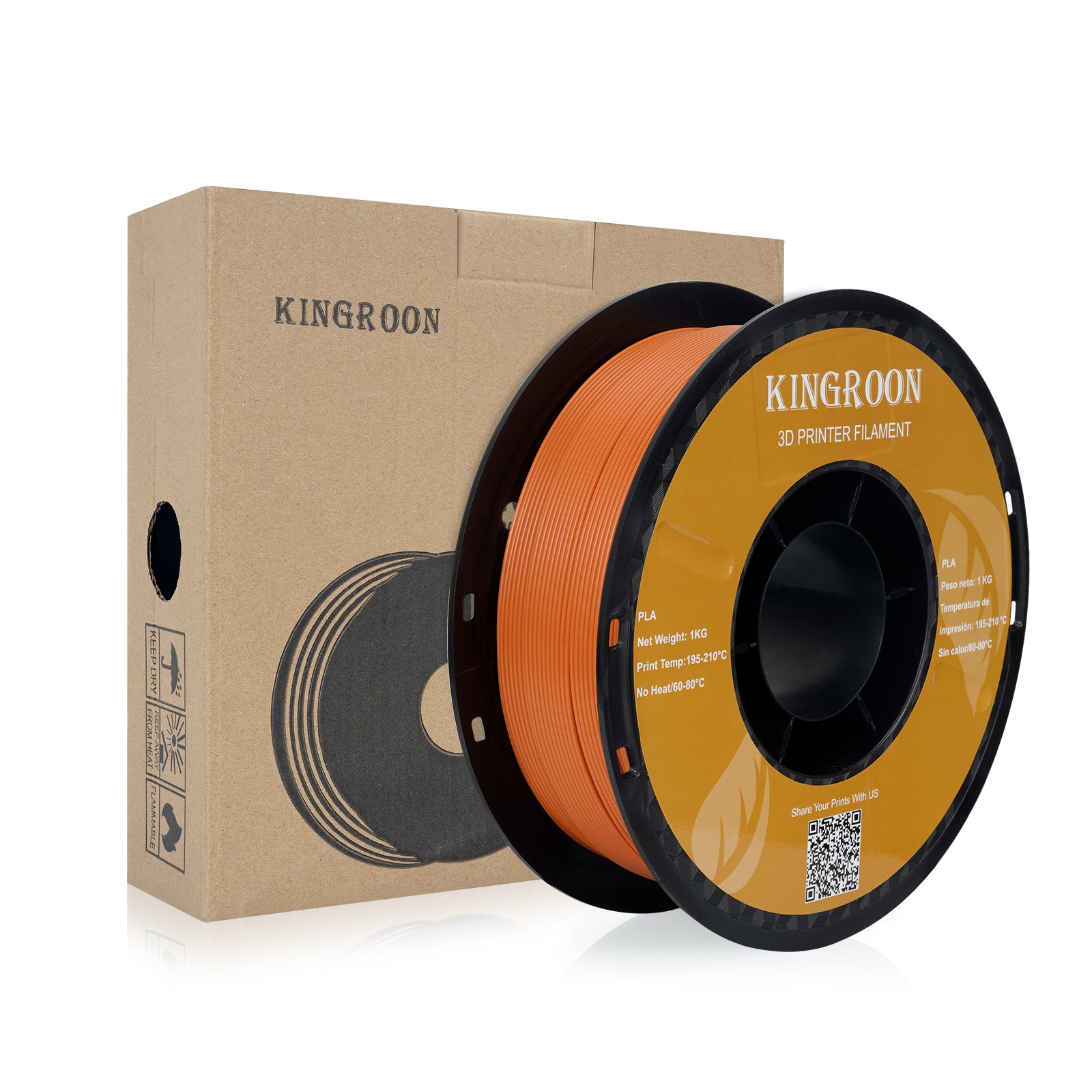 【2KG Pack】Brown PLA 3D Print Filament (FRESH)-3D Print Material-Kingroon 3D