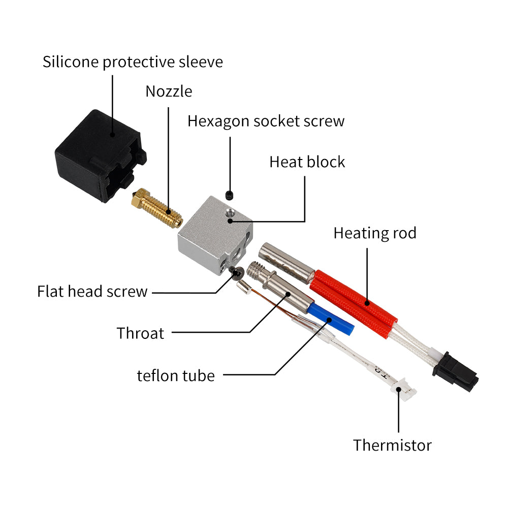 For Anycubic Kobra 2 Hotend Kit for Kobra2 Plus/ Kobra2 Pro/ Kobra2 Neo/ Kobra2-3D Printer Accessories-Kingroon 3D