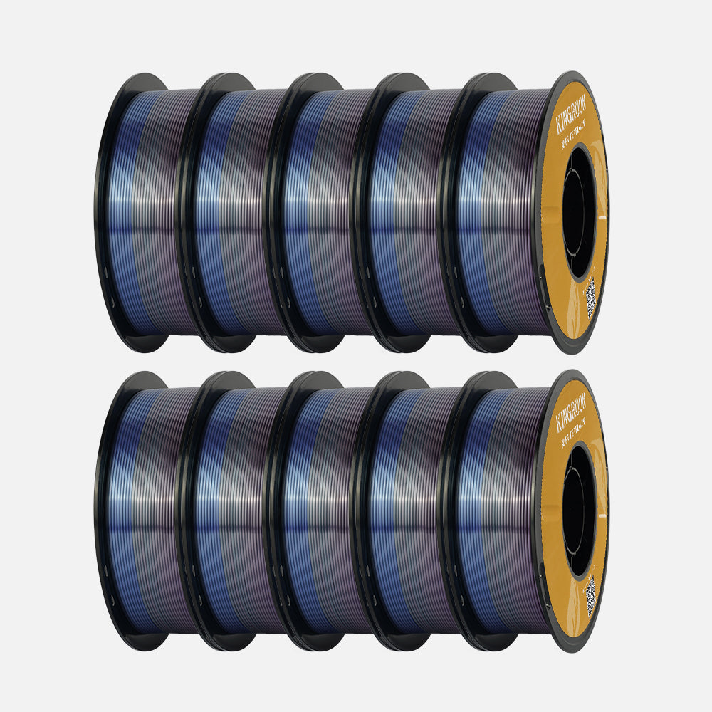 🔥Rainbow / Silk Multicolor PLA 3D Printing Filament-PLA Silk-Kingroon 3D