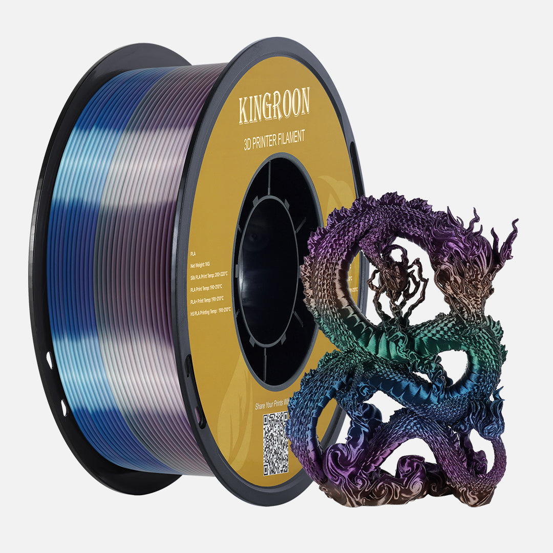 🔥 10KG Rainbow / Silk Tri-color PLA 3D Printing Filament-3D Print Material-Kingroon 3D