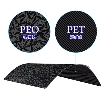 Bambu Lab P1/X1 Series Double-Sided Diamond & Carbon Fiber Texture Build Plate 257×257mm E-Size Non-Magnetic with Left Diamond Handle-3D Printer Accessories-Kingroon 3D