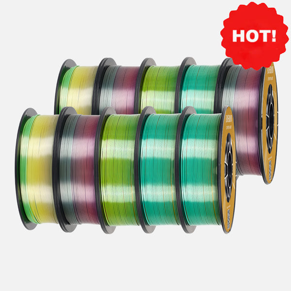 🔥Rainbow / Silk Multicolor PLA 3D Printing Filament