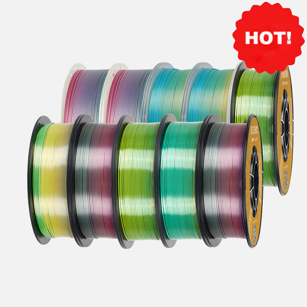 🔥 10KG Rainbow / Silk Tri-color PLA 3D Printing Filament-3D Print Material-Kingroon 3D