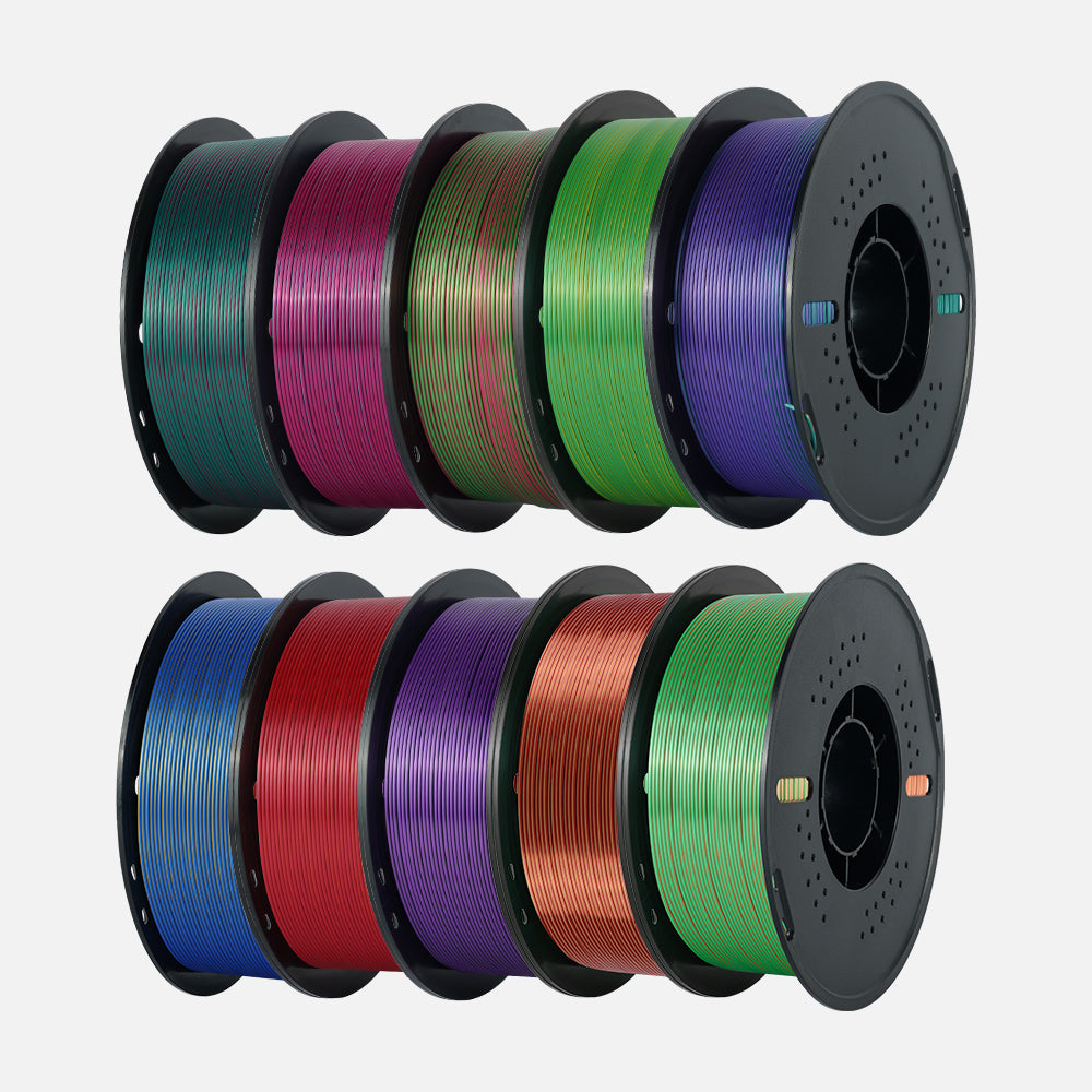🔥Silk Multicolor PLA 3D Printing Filament-PLA Silk-Kingroon 3D
