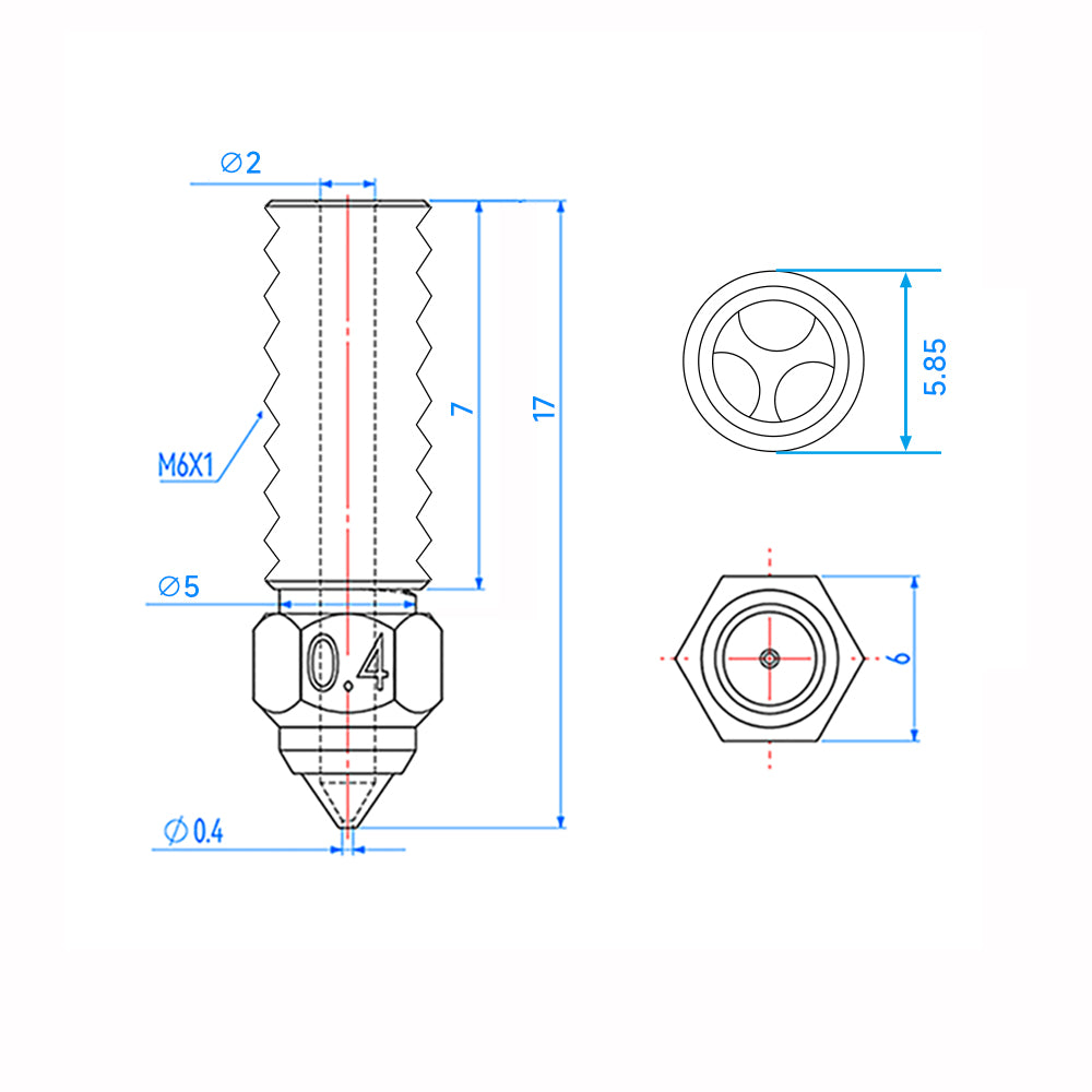 CHT High speed hard steel nozzle For Ender 3 v3 se-3D Printer Accessories-Kingroon 3D