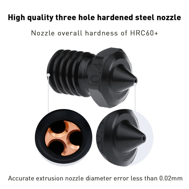E3D V6 CHT Hardened Steel Nozzle High Flow 3D Printer Nozzle