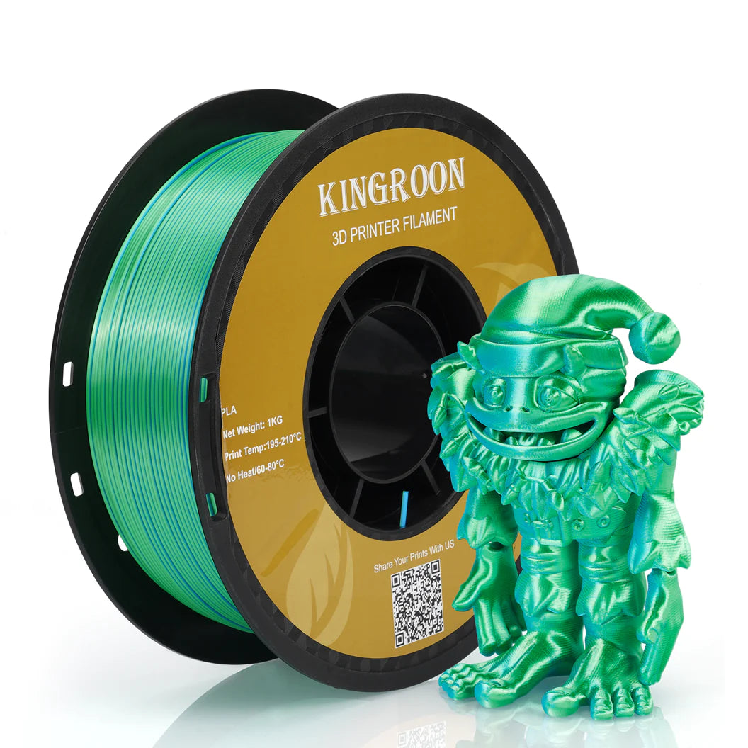 Silk Rainbow PLA Filament for 3D Printing-3D Print Material-Kingroon 3D