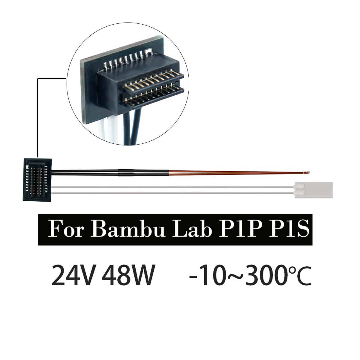 48W Heater and Thermistor for Bambu Lab X1-Series - XYD-HEATERTHERMISTOR-X1 48W Heater and Thermistor for Bambu Lab X1-Series - XYD-HEATERTHERMISTOR-X1