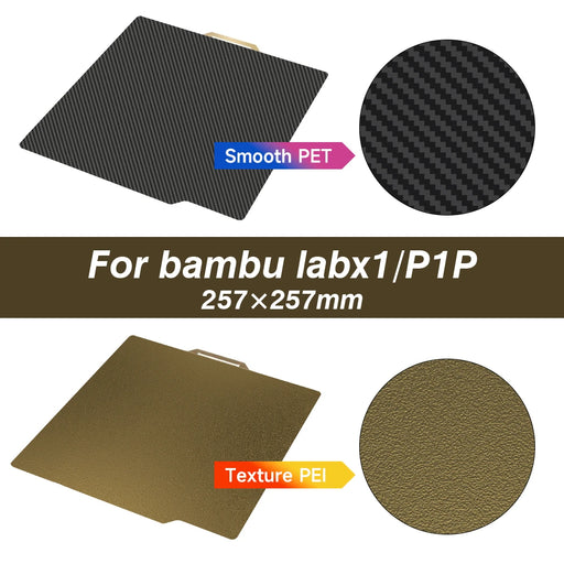 Bambu Labs X1. PEi Flex plate, DOUBLE sided, SMOOTH / TEXTURED