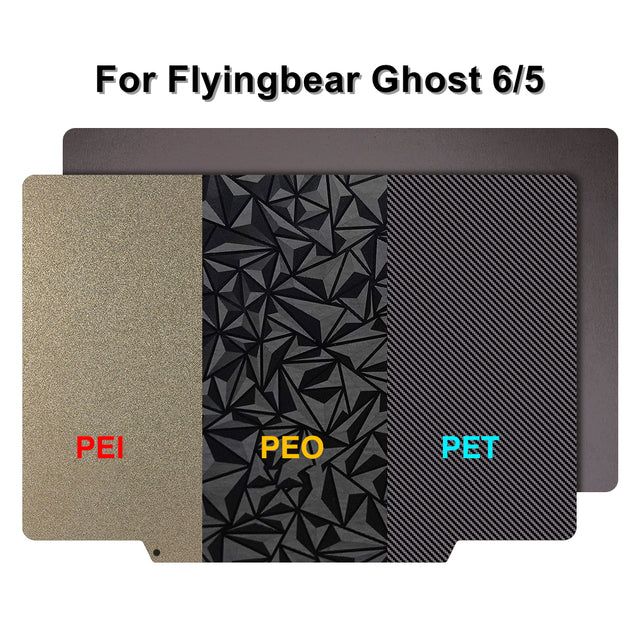 For Flyingbear Ghost 6 5 Upgrad Build Plate PEO PET PEI Sheet Double Side 3D Printing Platform For Flying Bear Ghost6 Ghost5-3D Printer Accessories-Kingroon 3D