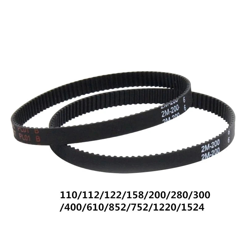 GT2 Closed Loop Timing Belt Rubber 2GT 6mm 3D Printers Parts 110 112 1