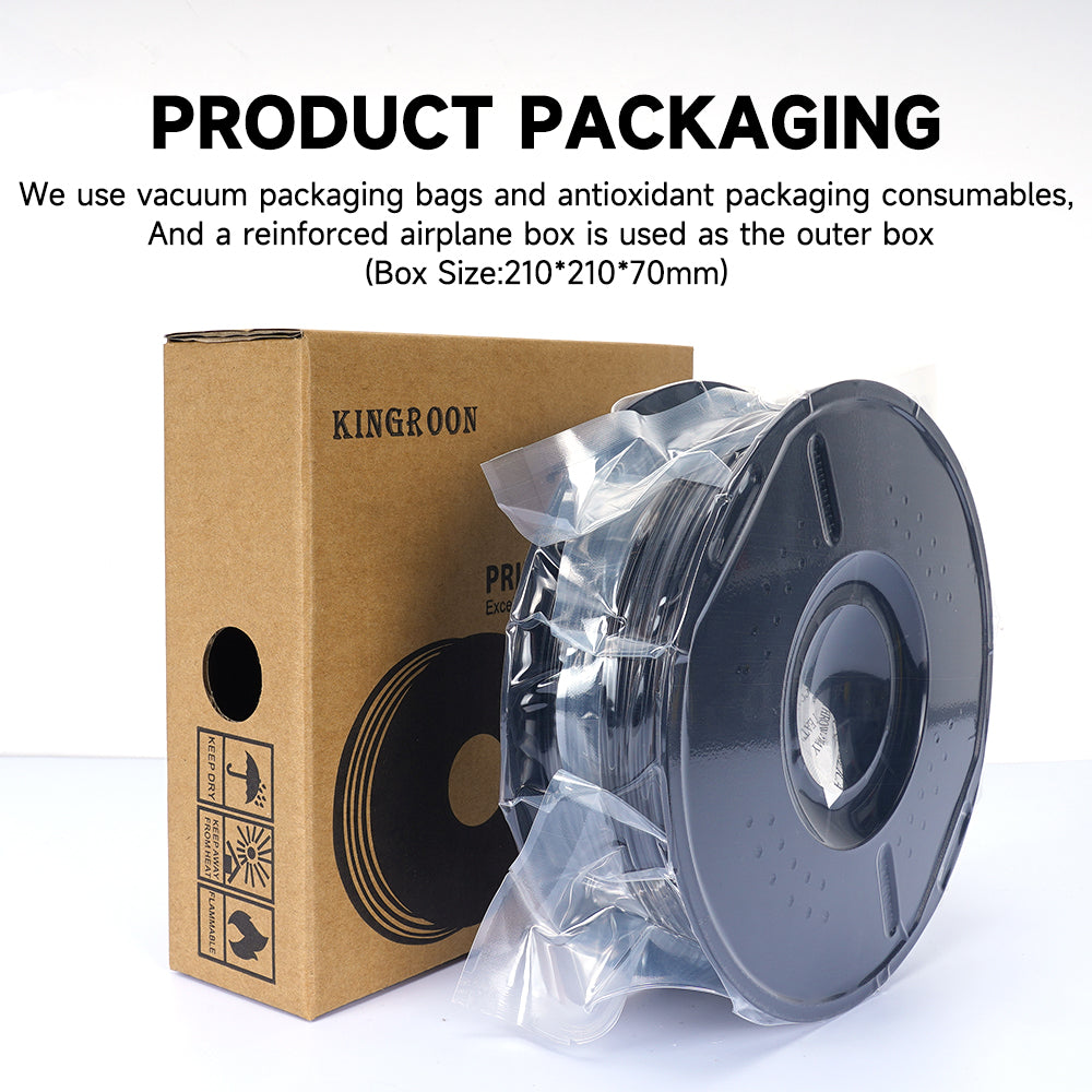 10kg HS-PETG High-Speed 3D Printing Filament, 1.75mm, High Precision, No Bubbles, No Blockage, Low Shrinkage, Compatible with Creality, Bambu Lab, VORON, Anycubic, 1kg Spool-3D Print Material-Kingroon 3D