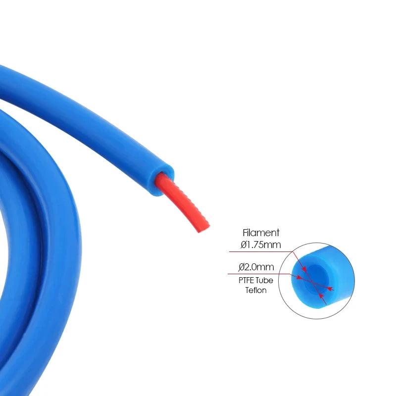 Othmro PTFE Tubi 2mmx3mmx2m Alta Temperatura PTFE Tubo Bianco Tubo 1PCS Othmro PTFE Tubi 2mmx3mmx2m Alta Temperatura PTFE Tubo Bianco Tubo 1PCS