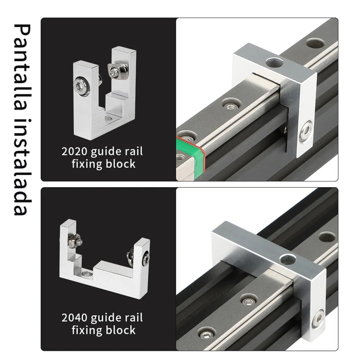 2020 2040 Aluminum Alloy Profile Fixing Block 3D Printer Part for MGN12 Linear Guide Rail Fixed Block for Ender 3-3D Printer Accessories-Kingroon 3D