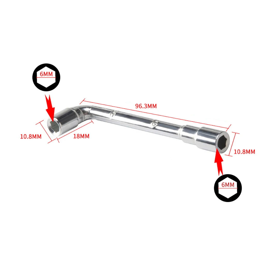 6mm 7mm L-shaped Wrench For Fixed Mk8 E3d Brass Nozzle-3D Printer Accessories-Kingroon 3D