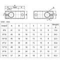 Cross optical axis mount Smooth Rod fixing Block Optical axis Aluminum Block Smooth Rod fix mount-3D Printer Accessories-Kingroon 3D