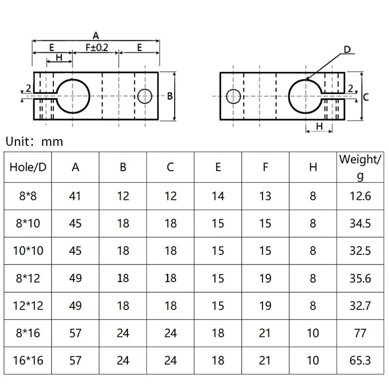 Cross optical axis mount Smooth Rod fixing Block Optical axis Aluminum Block Smooth Rod fix mount-3D Printer Accessories-Kingroon 3D