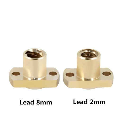 T8 Nut H Flange Copper Nut For T8 Lead Screw Pitch 2mm Lead 2mm/8mm for T8 Screw Trapezoidal Screw-3D Printer Accessories-Kingroon 3D