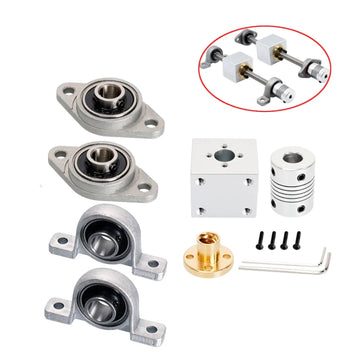 T8 Lead Screw Nut Mount Lead 8MM OD 8MM Pitch 2MM T8 Nut Conversion Seat 3D Printer Part T8 Nuts Bracket Aluminum Block