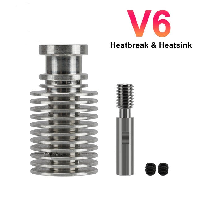 V6 Direct Drive titanium alloy Heatsink + Heatbreak for Kingroon KP3S, KP3S Pro S1, KP5L