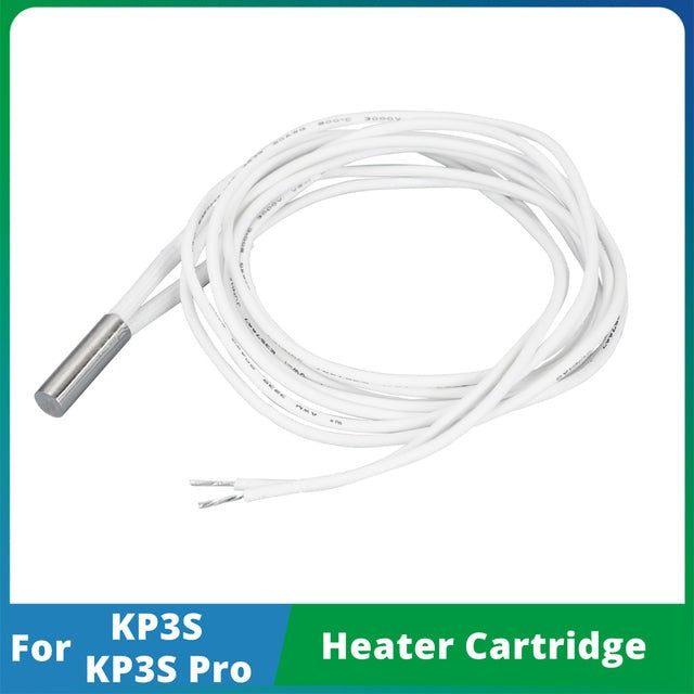 KINGROON KP3S/KP3S Pro Heater Cartridge 24V 50W 6*20mm Heating Tube 1M White Cable 1/2PC