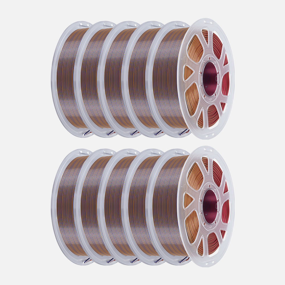 🔥Rainbow / Silk Multicolor PLA 3D Printing Filament-PLA Silk-Kingroon 3D