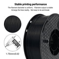 Kingroon PLA Carbon Fiber Black Filament, 1.75mm 3D Printer Filament, 1KG Spool-3D Print Material-Kingroon 3D